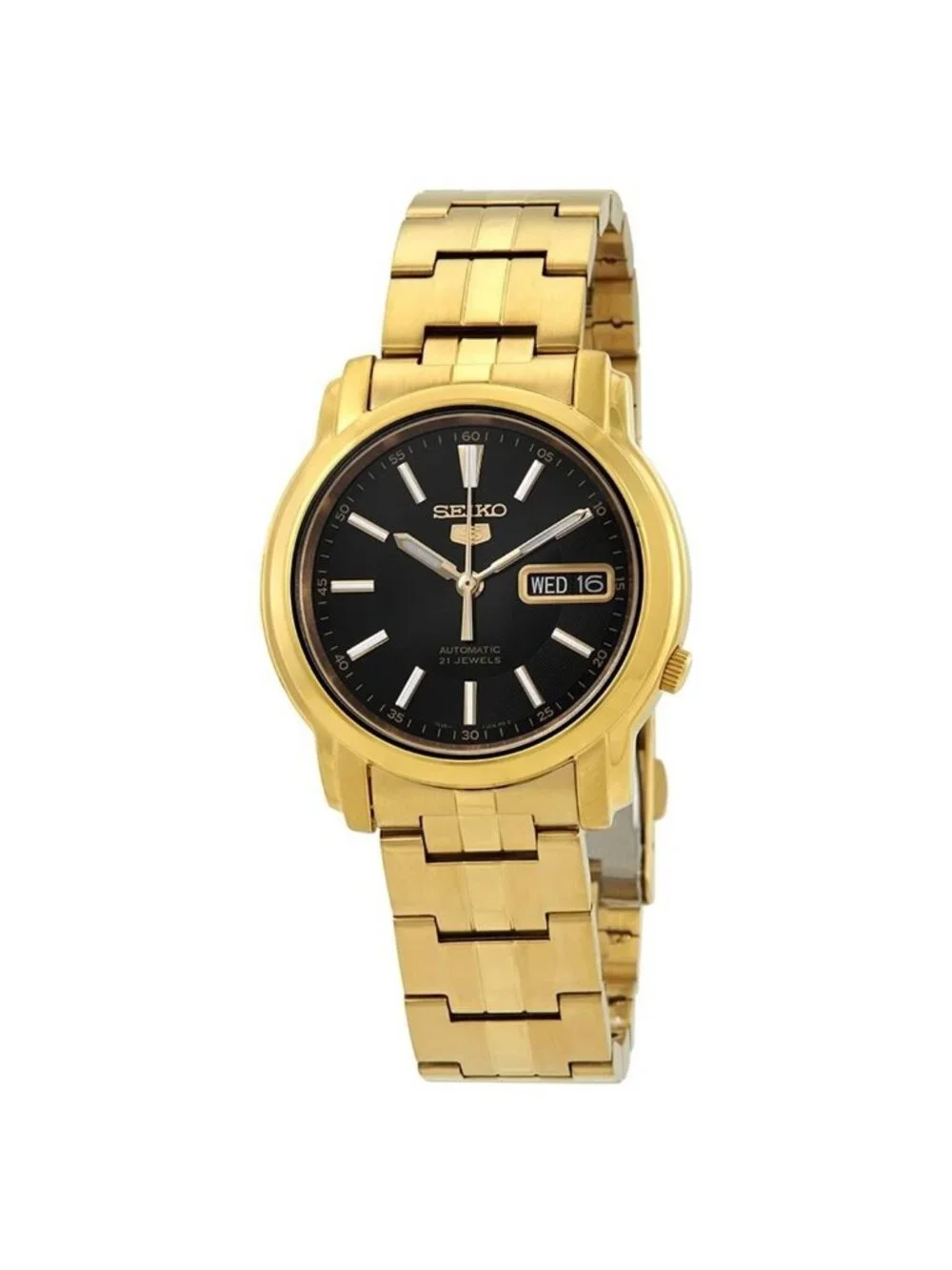 NWT Seiko Series 5 Automatic Black Dial Men's Watch